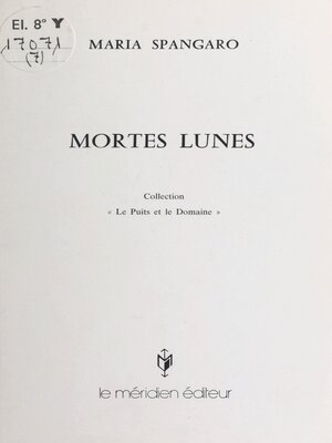 cover image of Mortes lunes